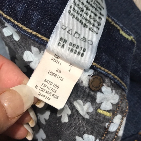 Lucky Brand Sweet 'N Low DarkWash Distressed Bootcut Jeans size 8/29 - Picture 11 of 12